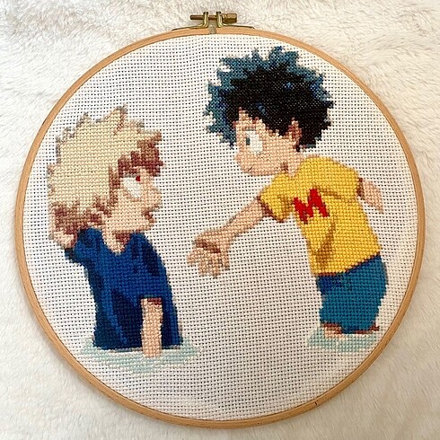 my hero academia cross stitch nakış pano