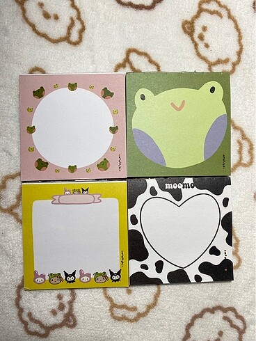 memopad note kağıdı kurbağa sanrio kalp
