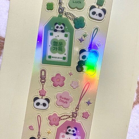 panda yonca hologram sticker