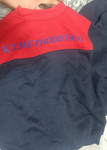 10 Yaş Beden kırmızı Renk Erkek Çocuk Koyu Lacivert Kırmızı Sweatshirt ve Eşofman Takımı