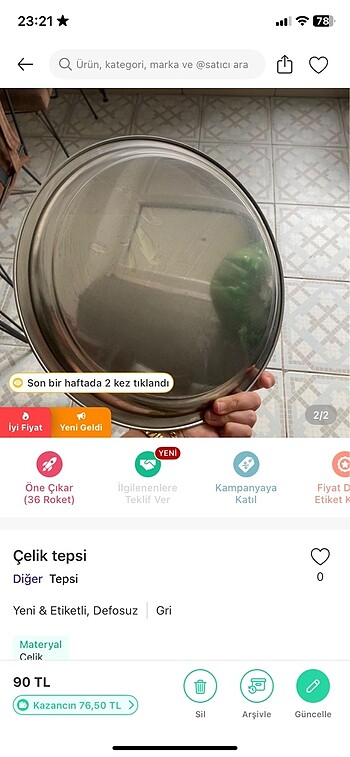 Diğer Çelik tepsi