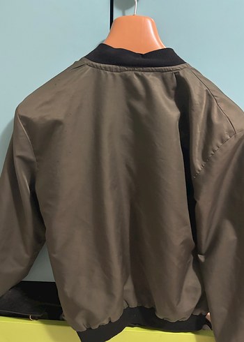 Kadın Haki Midi Street Style Bomber Ceket - Görsel 4