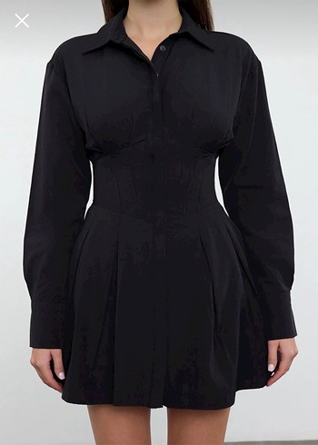 Korse gömlek elbise - Görsel 2