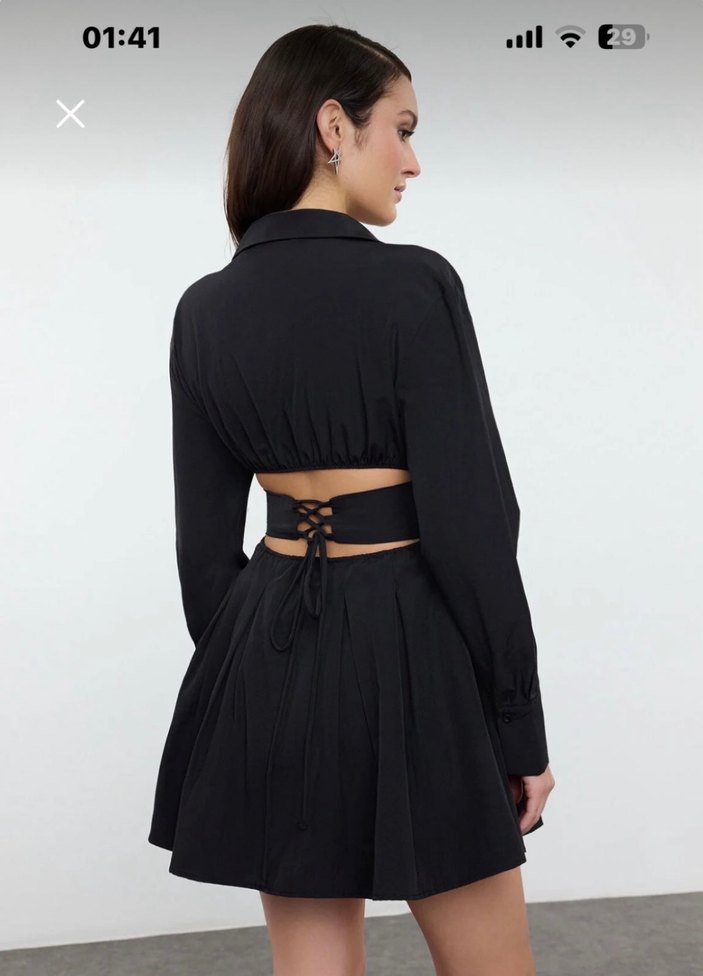 Korse gömlek elbise - Görsel 4