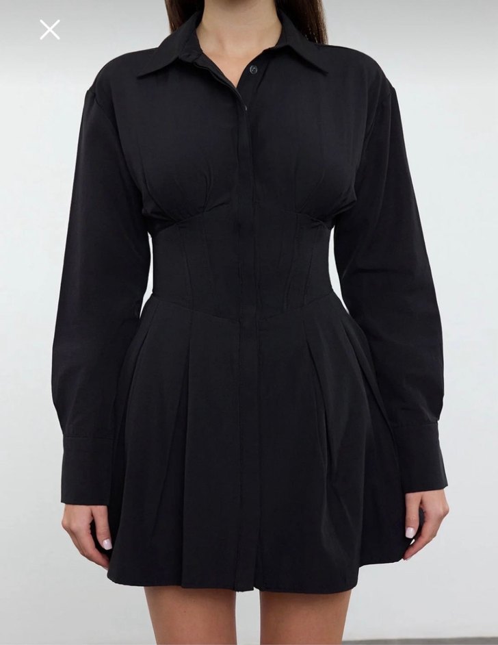 Korse gömlek elbise - Görsel 2