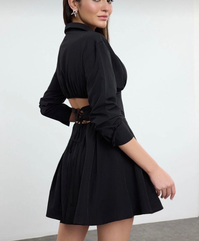 Korse gömlek elbise - Görsel 3