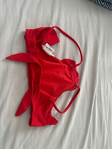 34 Beden Koton Kırmızı Bikini Üstü