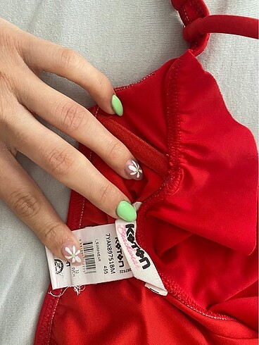 Koton Koton Kırmızı Bikini Üstü