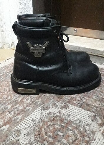 37 Beden siyah Renk Orjinal Kadın harley davidson deri bot 37 numara