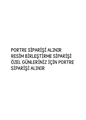 Portre siparişi 
