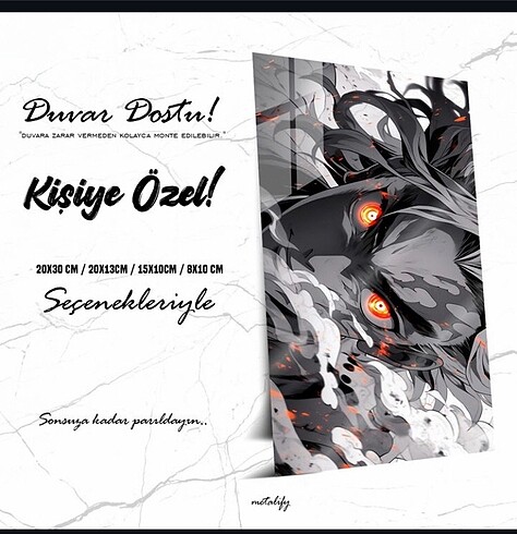 Kişiye özel metal poster
