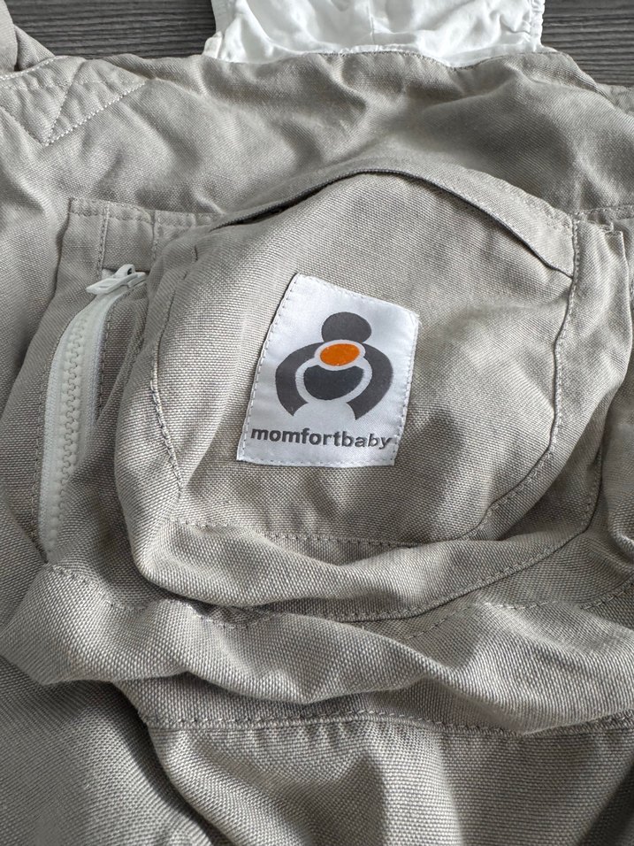 Momfort kanguru Beyaz ve gri bebek taşıyıcı - Görsel 3