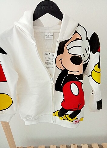 Zara Mickey Mouse Fermuarlı Sweatshirt 3-4 Yaş Zara Hırka & Süveter %20  İndirimli - Gardrops