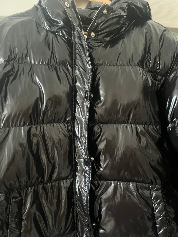 Siyah Düğmeli Kadın Kışlık Mont - Görsel 2