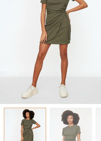 Haki Kısa Elbise XL - Görsel 3