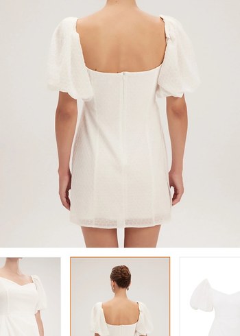 Beyaz Mini Elbise ADL 2XL beden - Görsel 4