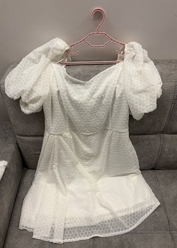 Beyaz Mini Elbise ADL 2XL beden - Görsel 8