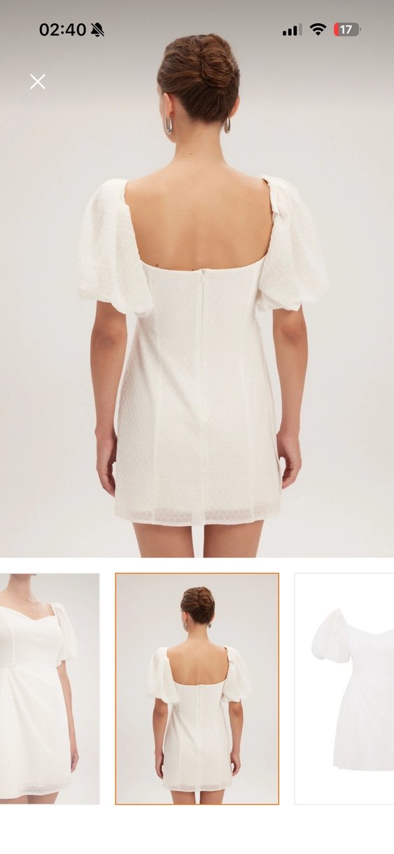 Beyaz Mini Elbise ADL 2XL beden - Görsel 4