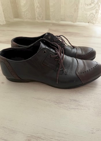 Kahverengi Deri Erkek Klasik Ayakkabı - Görsel 2