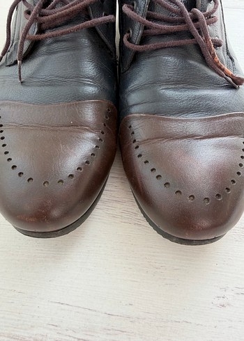 Kahverengi Deri Erkek Klasik Ayakkabı - Görsel 4