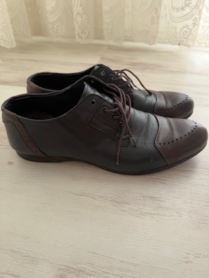 Kahverengi Deri Erkek Klasik Ayakkabı - Görsel 2