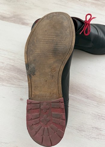 Kırmızı Bağcıklı Erkek Klasik Ayakkabı - Görsel 7