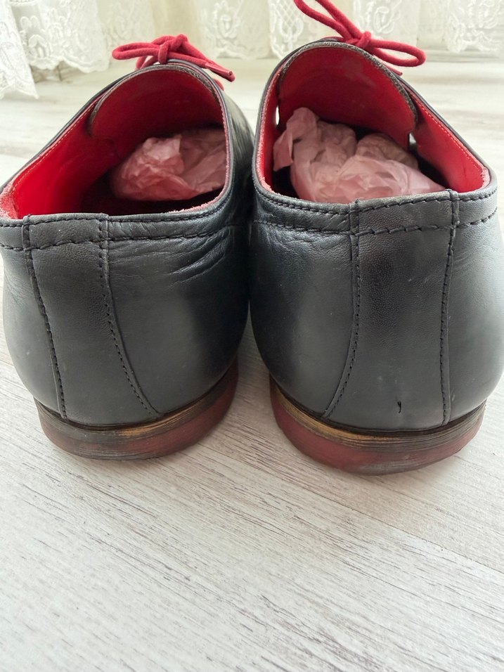 Kırmızı Bağcıklı Erkek Klasik Ayakkabı - Görsel 5