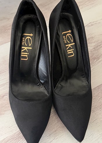 Siyah Süet Stiletto Kadın Ayakkabı - Görsel 2