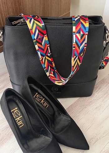 Siyah Süet Stiletto Kadın Ayakkabı - Görsel 6