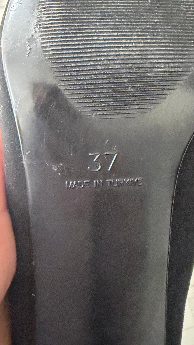 Siyah Süet Stiletto Kadın Ayakkabı - Görsel 5