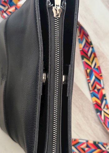 Renkli Desenli Deri Kadın Çanta - Görsel 2