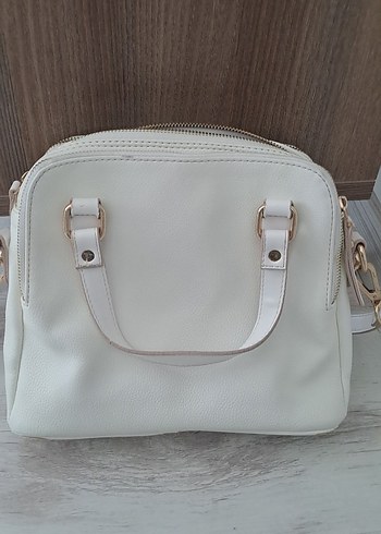Beyaz Deri Kadın Çanta - Görsel 2