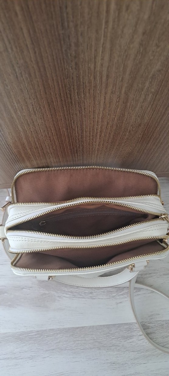 Beyaz Deri Kadın Çanta - Görsel 3