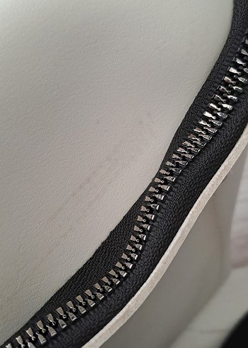 Beyaz Deri Bel Çantası - Görsel 5