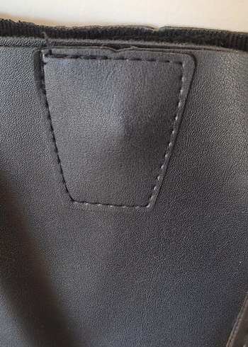 Klasik Siyah Deri Kadın Çanta - Görsel 8