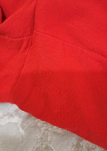 Kadın Kırmızı Salaş dökümlü Pantolon - Görsel 5