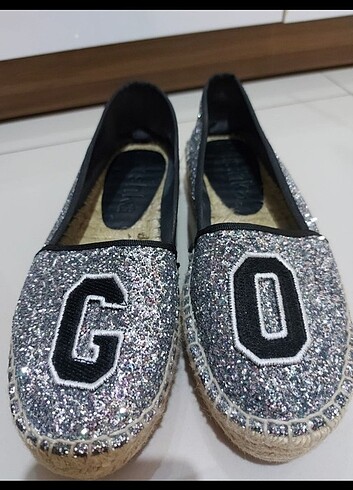 37 Beden gri Renk Espadril yepyeni