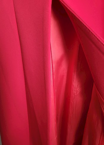 Fuşya rengi uzun kesim pardesü/Kap - Görsel 9