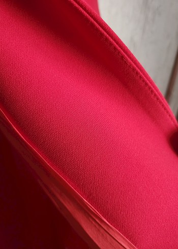 Fuşya rengi uzun kesim pardesü/Kap - Görsel 10