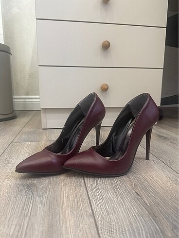 Bordo Stiletto Ayakkabı