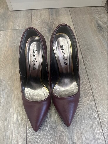 Diğer Bordo Stiletto Ayakkabı