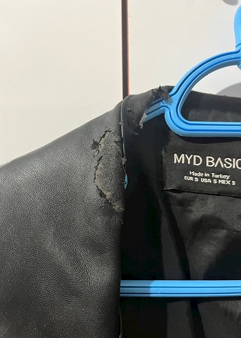 Kadın Siyah Deri Kemerli Ceket - Görsel 4