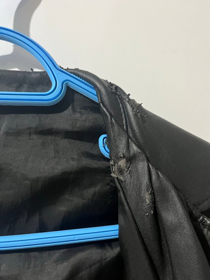 Kadın Siyah Deri Kemerli Ceket - Görsel 5