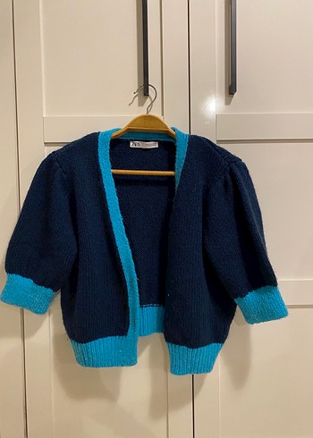 Mavi Triko Mini Hırka - Görsel 3