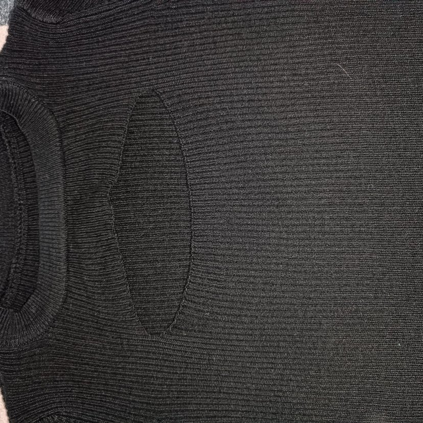 Siyah Boğazlı Örgü Kadın Kazak - Görsel 2