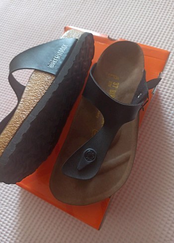 37 Beden Kadın Kahverengi Tokalı Terlik - Birkenstock