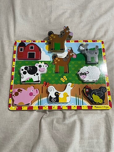 Melissa&doug ahsap kalın puzzle