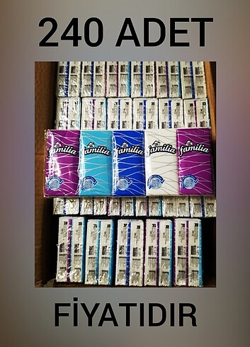 FAMİLİA 3 KATLI 240'LI CEP MENDİL 