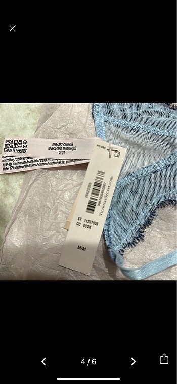 m Beden mavi Renk Victoria secret tanga orjinal etiketli
