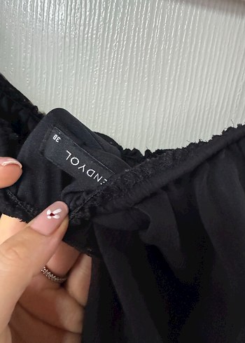 Siyah Fırfırlı Uzun Gotik Kadın Elbise - Görsel 4